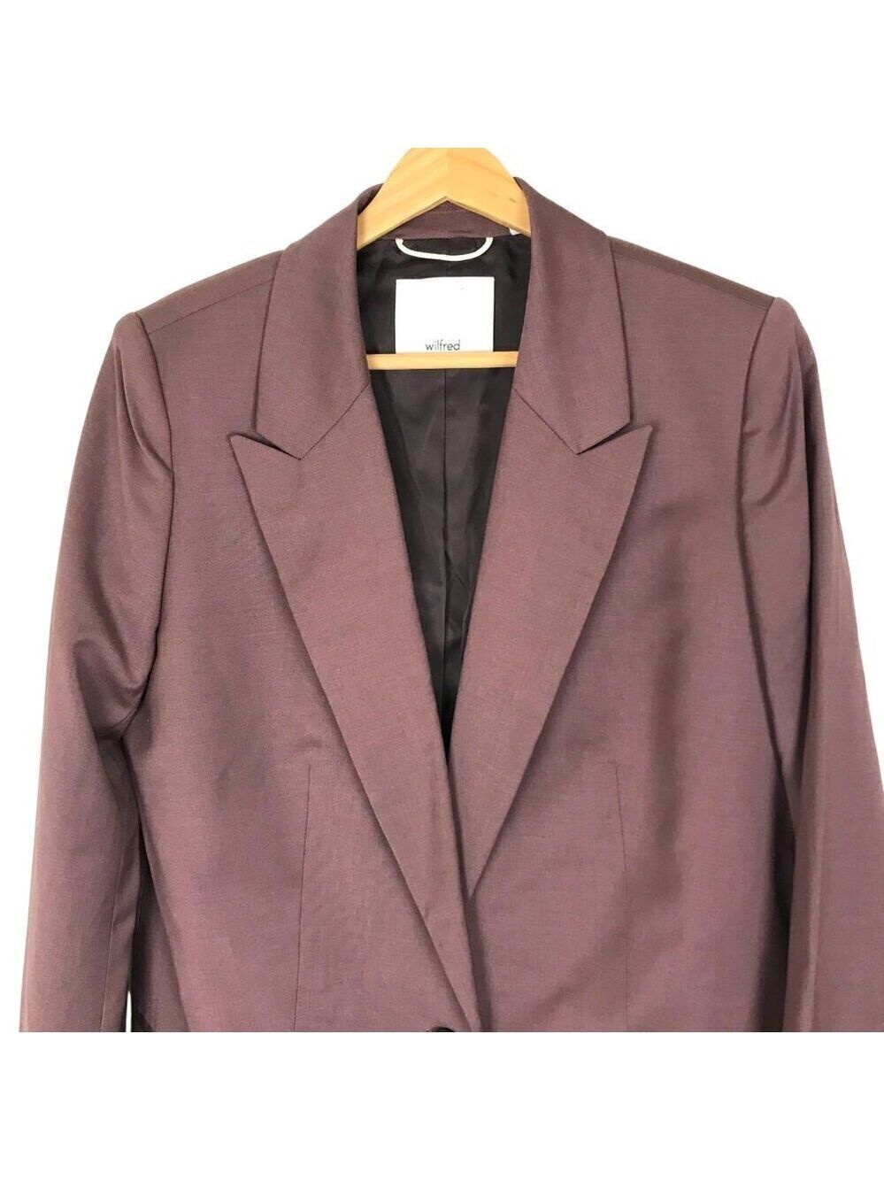 Aritzia Wilfred Belcastel Blazer Jacket Oversized Brown Tailored Women's Medium - Picture 4 of 8